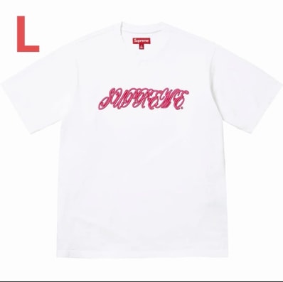 Supreme Raised Script S/S Top "White"