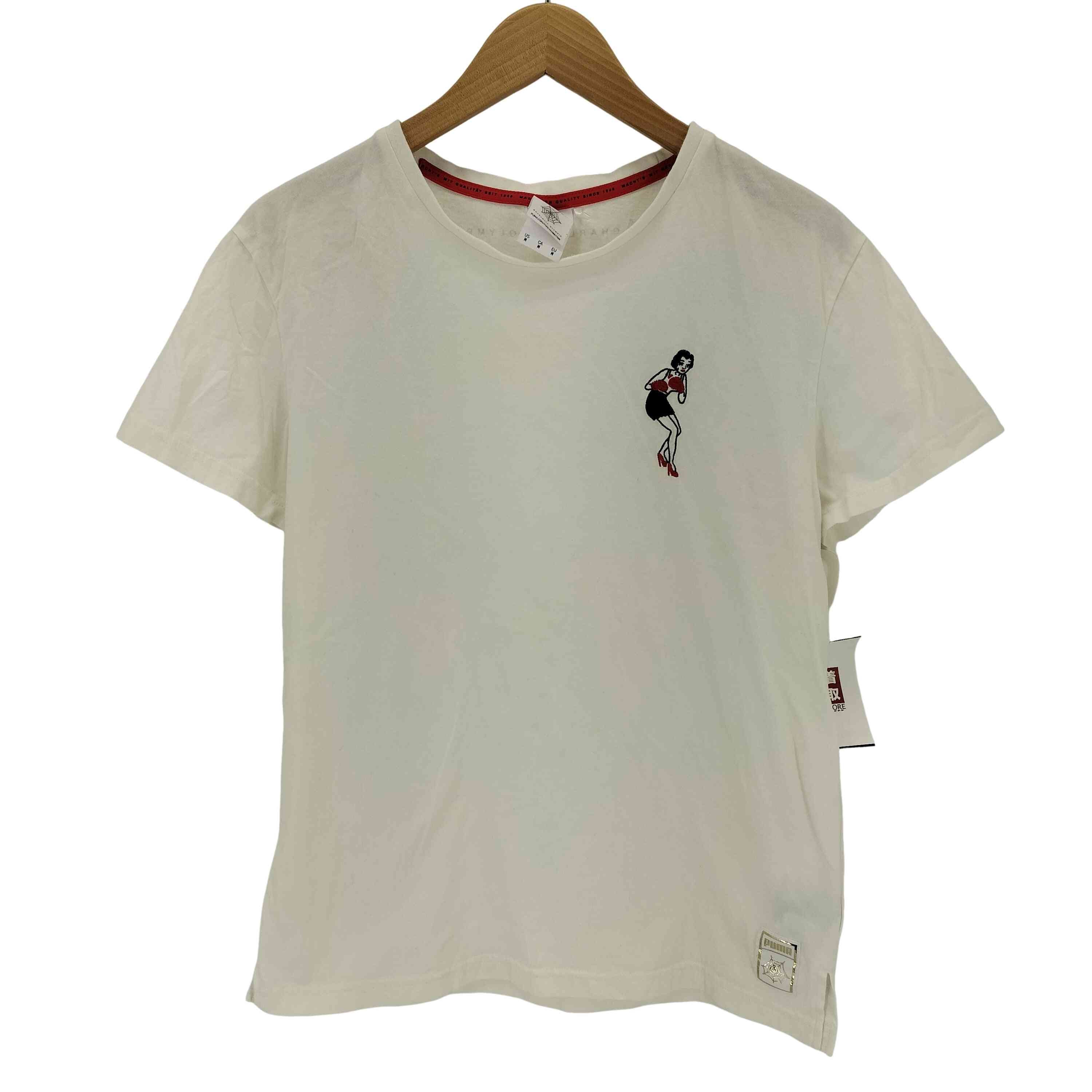 Small Pattern Round Neck Short Sleeve クルーネックTシャツ【1142708778207】