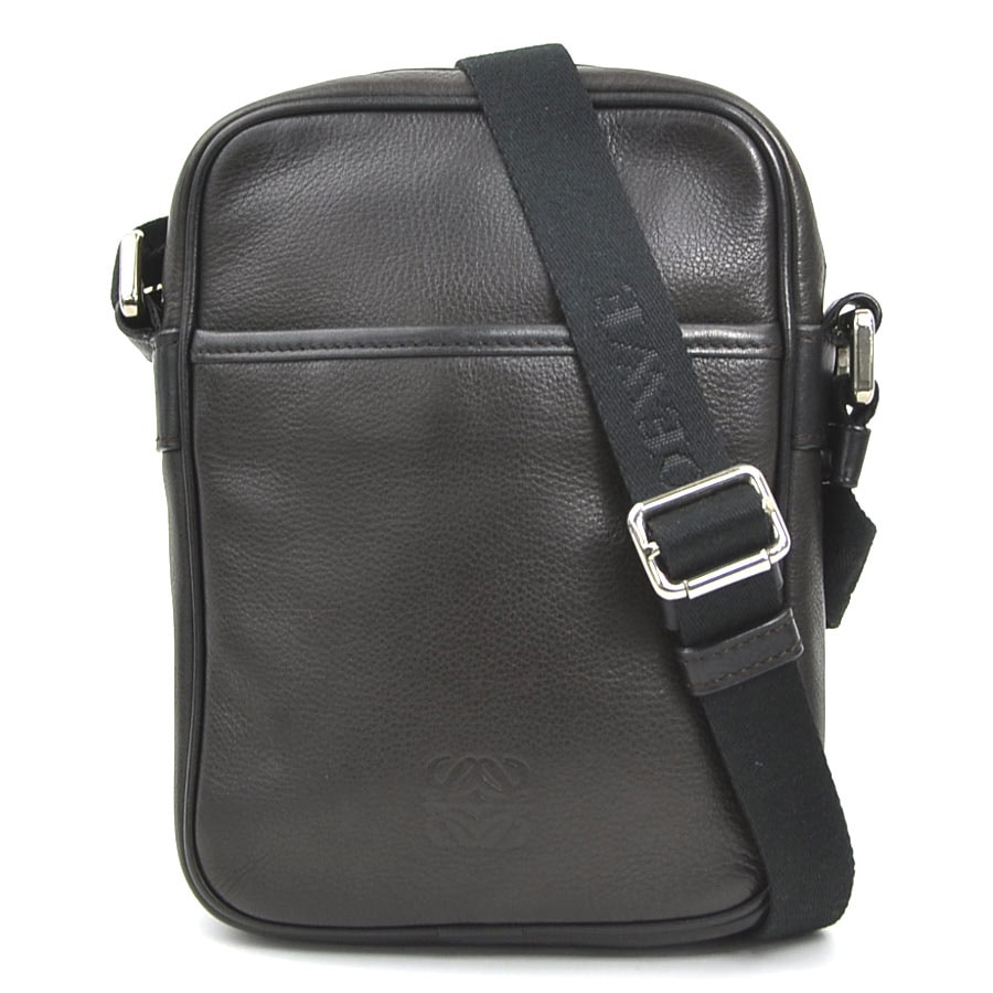 ロエベ LOEWE ショルダーバッグ レザー ブラウン ユニセックス【中古】 h32580j