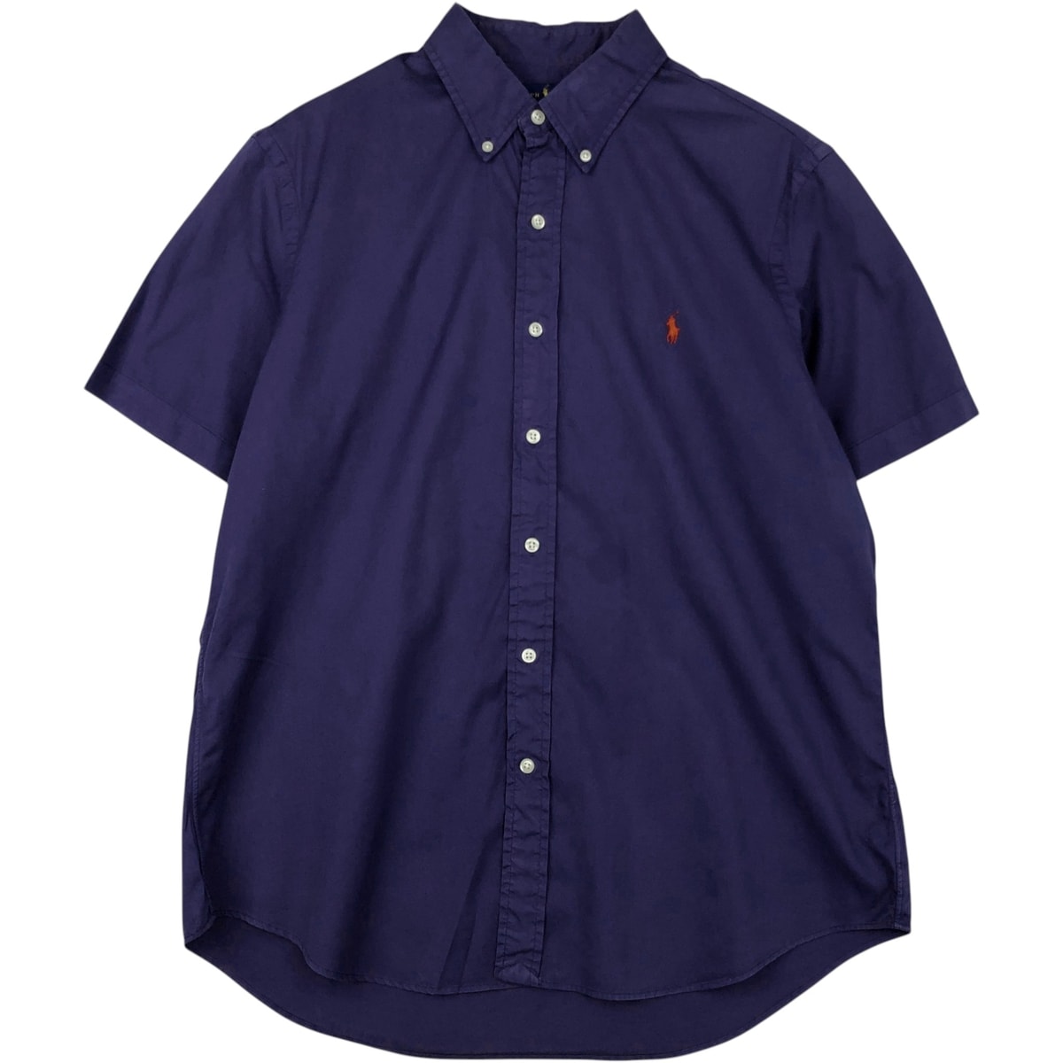 古着 ラルフローレン Ralph Lauren FEATHER WEIGHT TWILL 半袖 ボタンダウンシャツ メンズL相当/eaa640943