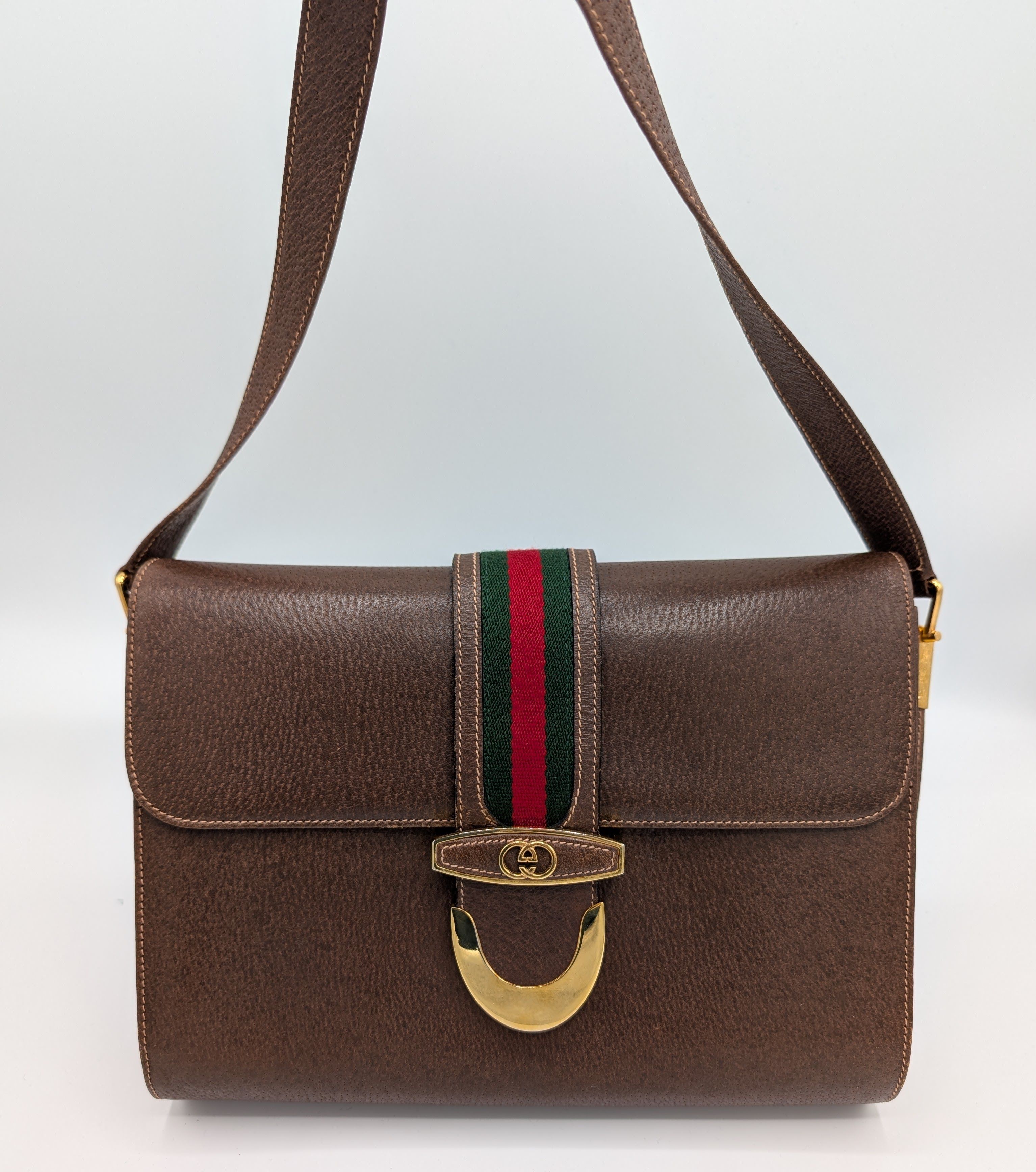 グッチ/GUCCI オールドグッチ シェリーライン ショルダーバッグ ミラー鏡付