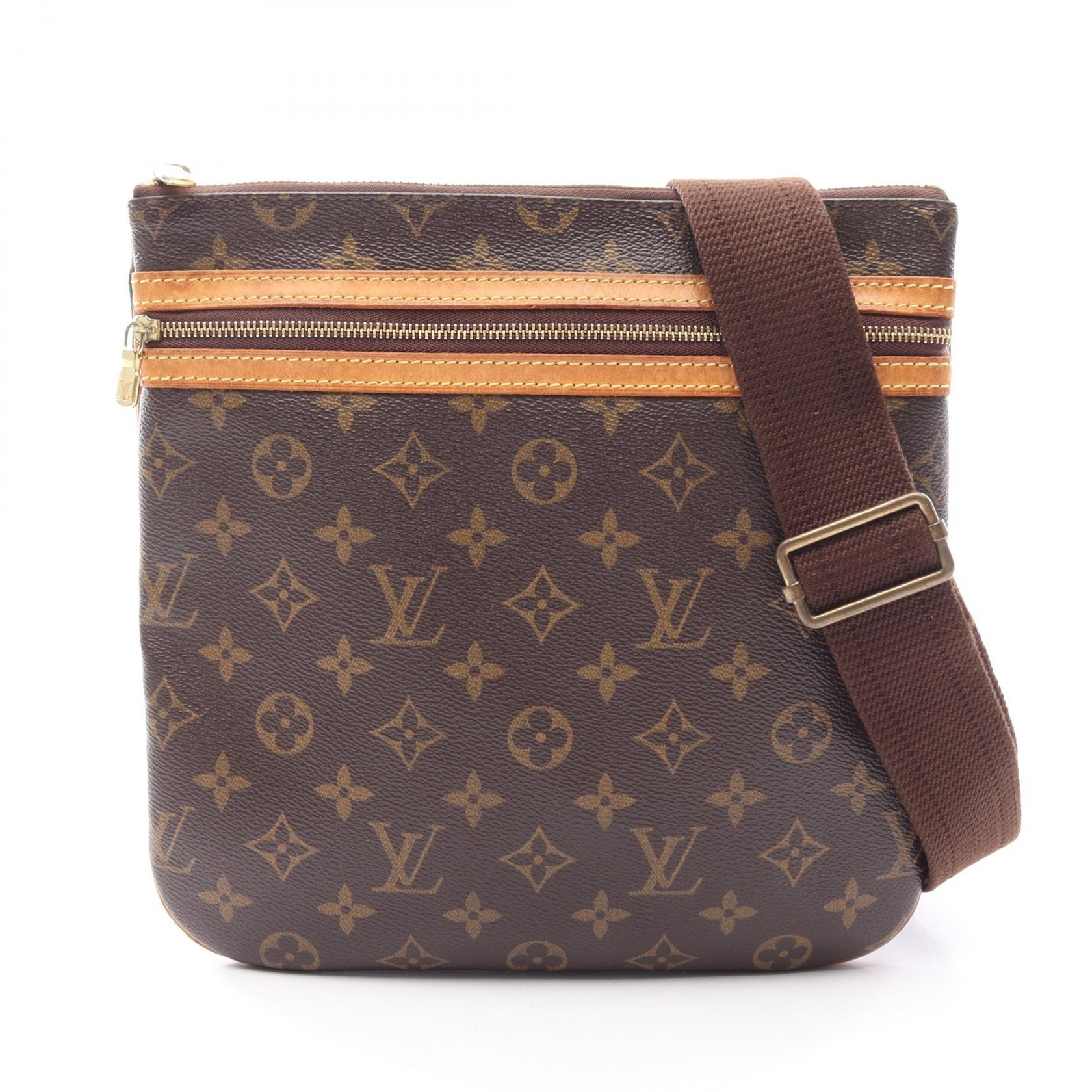 ルイ・ヴィトン LOUIS VUITTON ポシェットボスフォール モノグラム ショルダーバッグ バッグ PVCコーティングキャンバス レザー モノグラム レディース ブラウン系 M40044 【中古】
