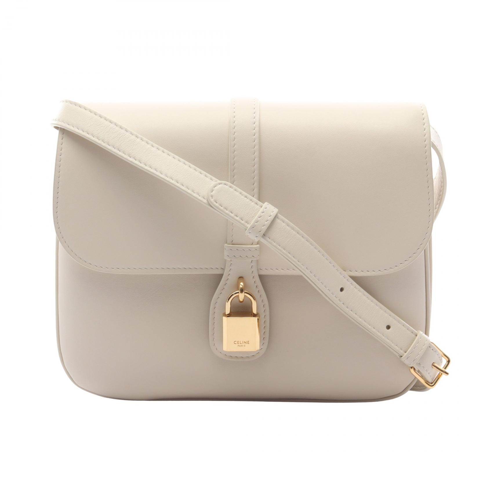 セリーヌ CELINE Medium Tabou ショルダーバッグ バッグ レザー レディース ホワイト系 196583DK1 【中古】