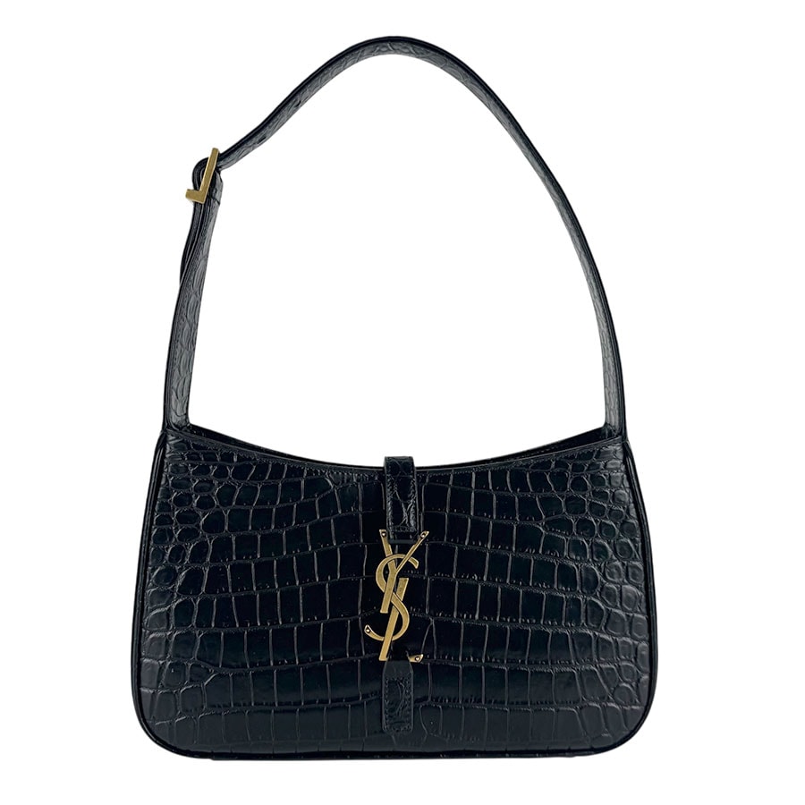 サンローラン SAINT LAURENT ハンドバッグ ル サンカセット レザー ブラック ゴールド レディース 657228【中古】 z8473