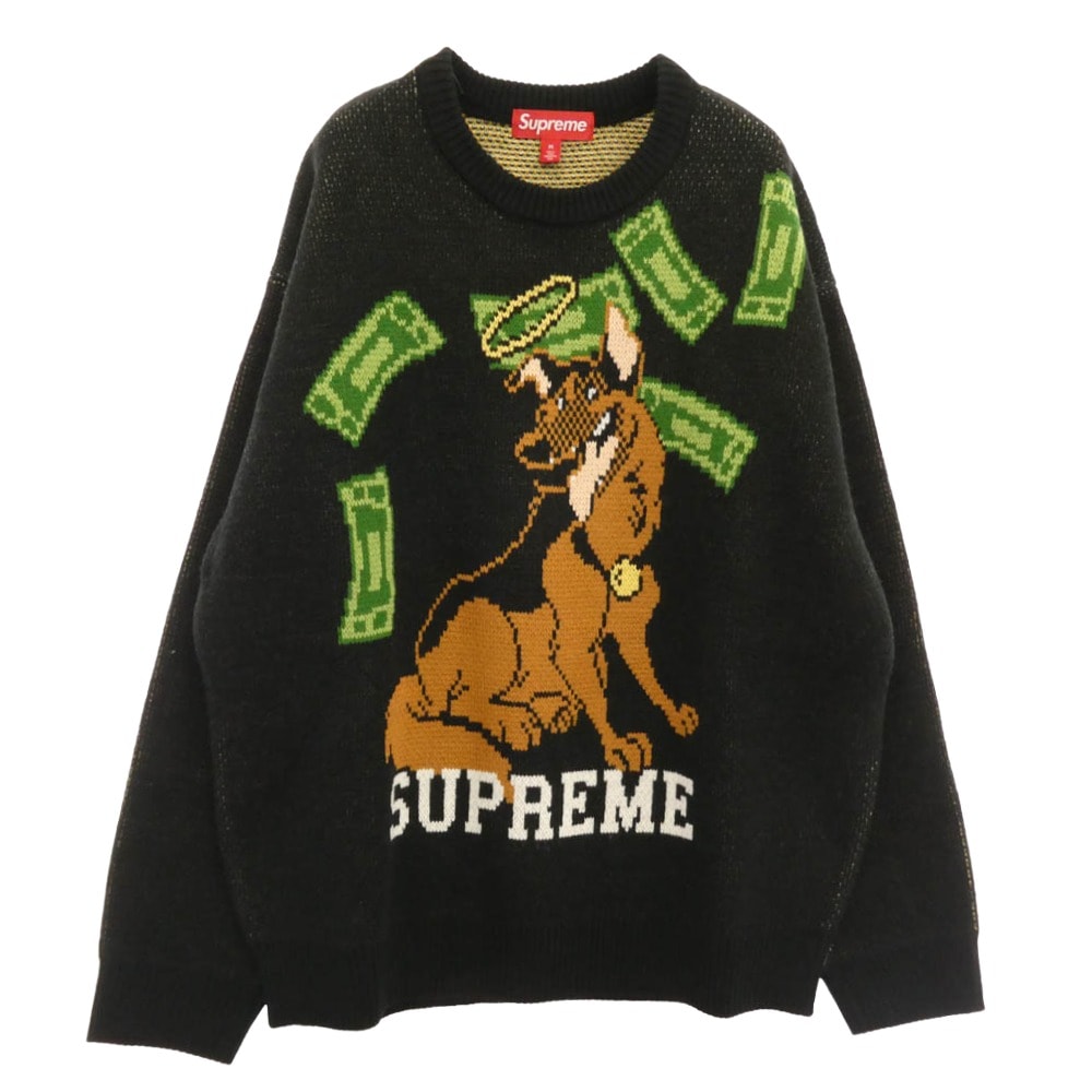 Supreme シュプリーム ニット 25AW All Dogs Go To Heaven Sweater オールドッグ ゴートゥーヘブン ニット セーター ブラック系 M【新古品】【未使用】【中古】