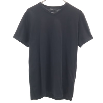 JIL SANDER ジルサンダー ギリシャ製 半袖 Vネック Tシャツ L ブラック 無地