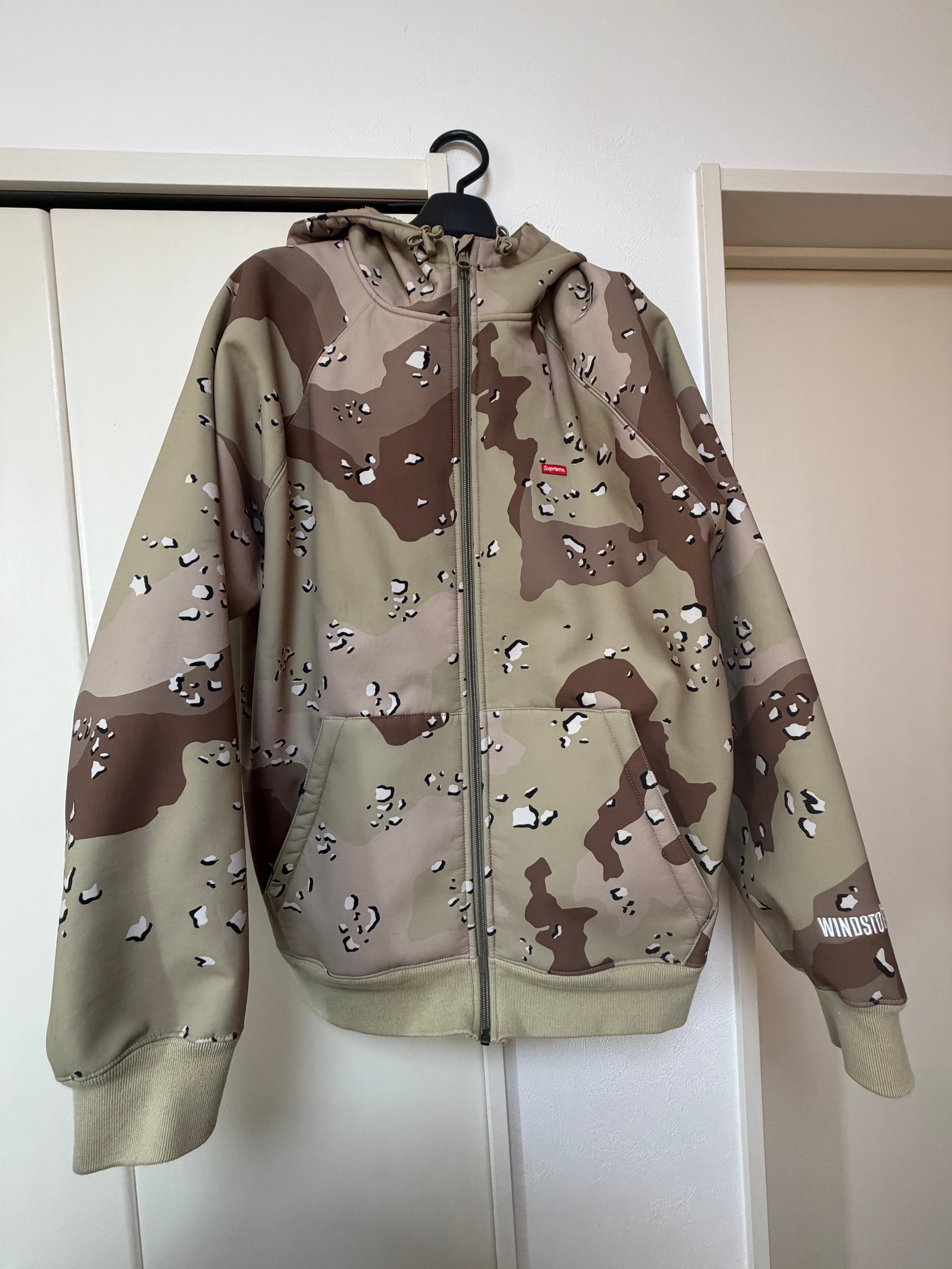 Supreme WINDSTOPPER Zip Up Hooded Sweatshirt "Chocolate Chip Camo"