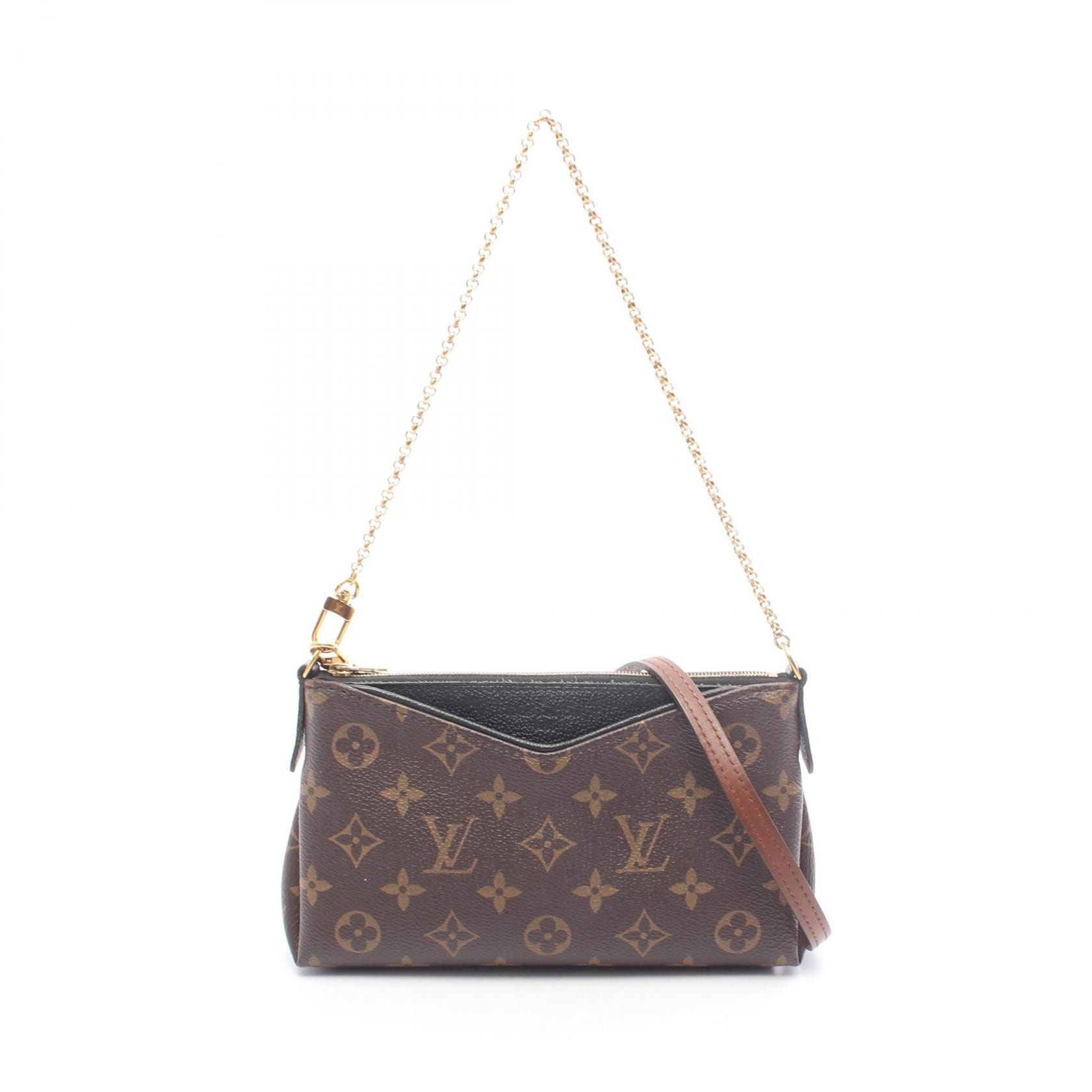 ルイ・ヴィトン LOUIS VUITTON パラスクラッチ モノグラム 2WAY ハンドバッグ バッグ PVCコーティングキャンバス レザー レディース ブラウン系 / ブラック系 M41639 【中古】