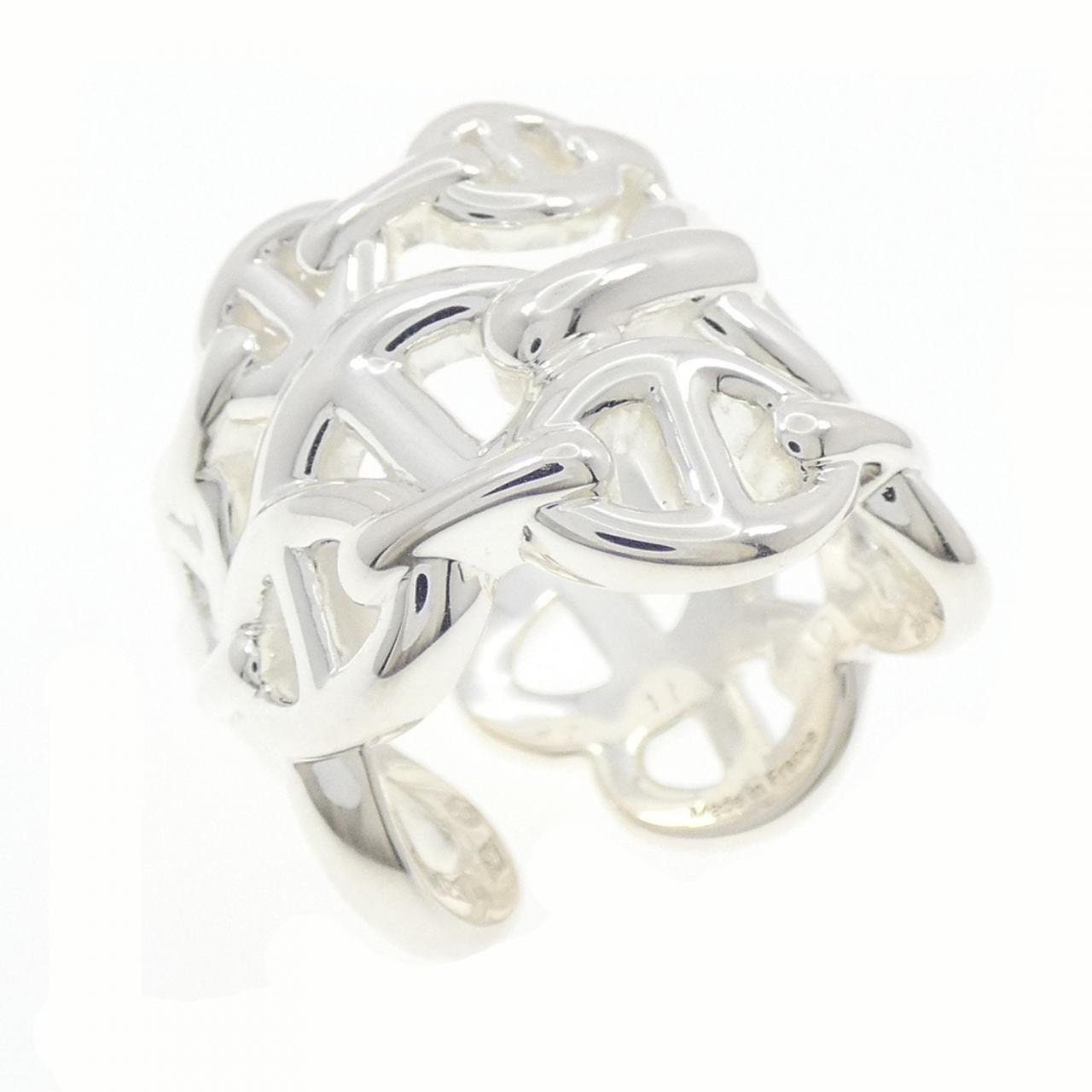 Hermes Chaine D'ancre Enchainee Ring GM Large Model "Silver"