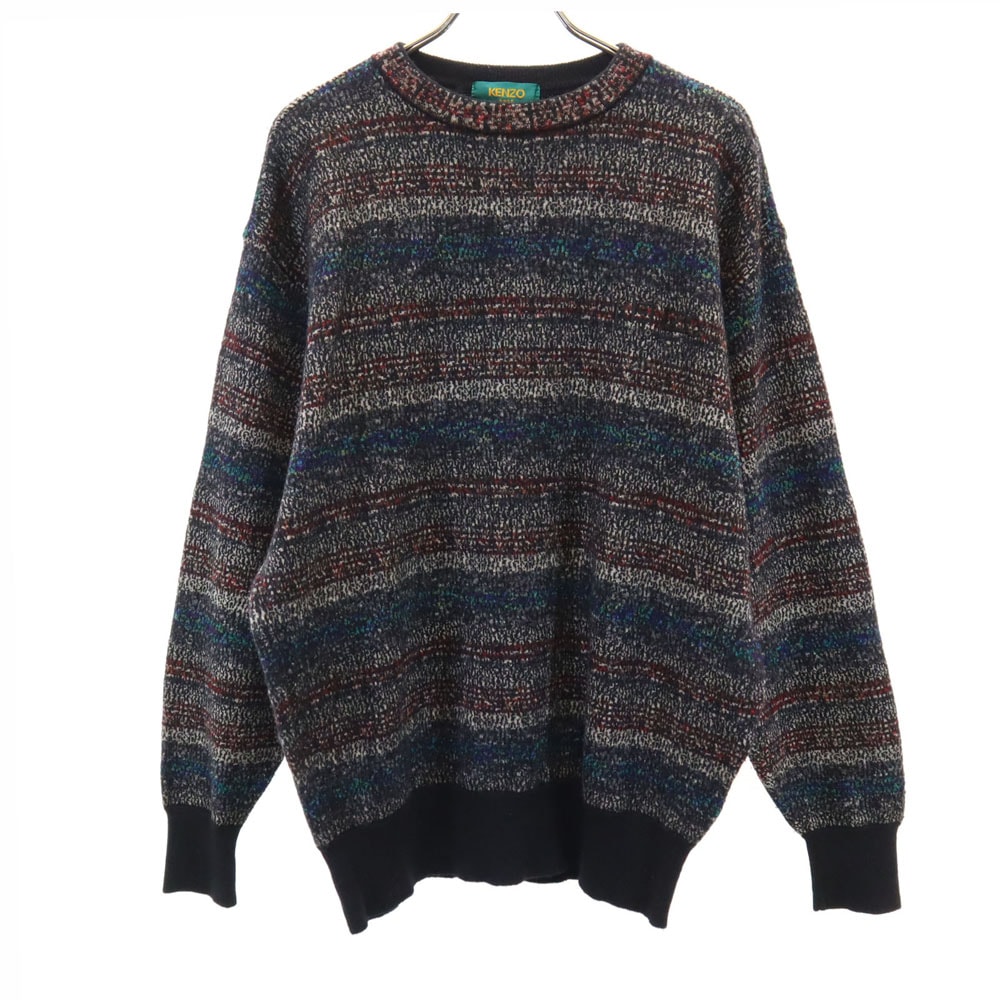 KENZO GOLF ケンゾーゴルフ 90s 日本製 オールド 長袖 セーター 3 ブラック 他 ニット