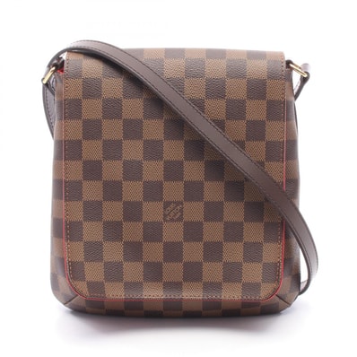 ルイ・ヴィトン LOUIS VUITTON ミュゼットサルサ ロングストラップ ダミエエベヌ ショルダーバッグ バッグ PVCコーティングキャンバス レザー ダミエ エベヌ レディース ブラウン系 N51300 【中古】