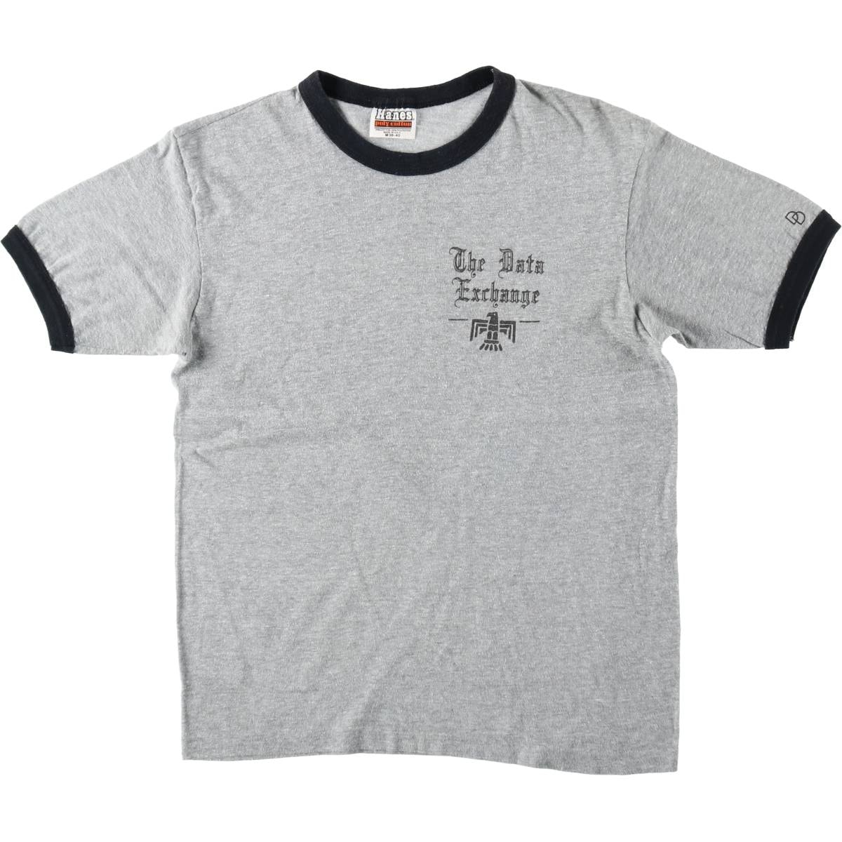 古着 80年代 ヘインズ Hanes POLY COTTON オレンジタグ リンガーTシャツ USA製 メンズM相当 ヴィンテージ/eaa641962
