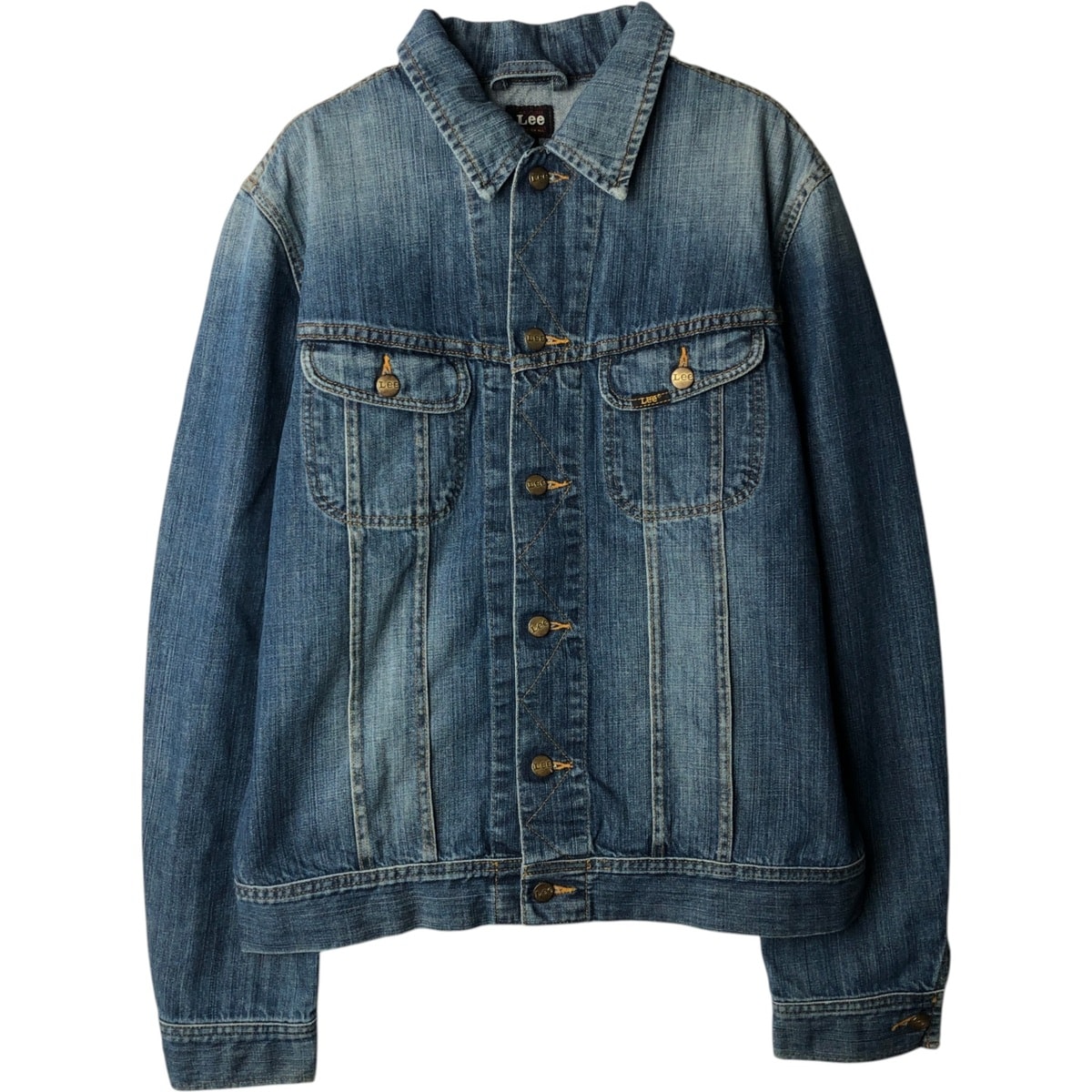 古着 リー Lee TOPS'EM ALL デニムジャケット Gジャン メンズL相当/eaa628437
