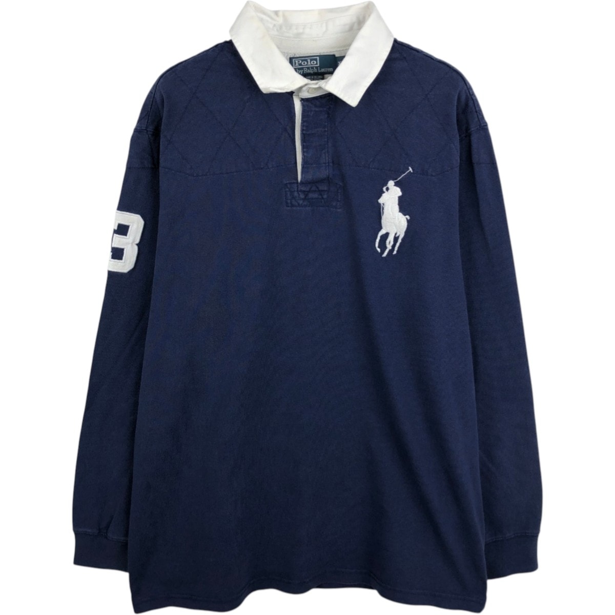 古着 ラルフローレン Ralph Lauren POLO by Ralph Lauren ビッグポニー 長袖 ラガーシャツ メンズXL相当/eaa668851