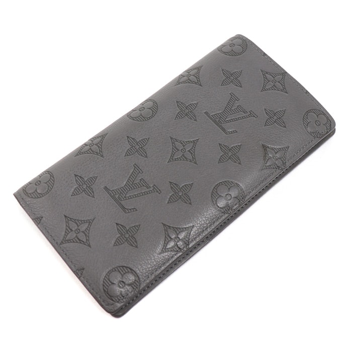 LOUIS VUITTON ルイ・ヴィトン ポルトフォイユ・ブラザ 長財布 モノグラムシャドウ グレー M81335 RFID メンズ【中古】