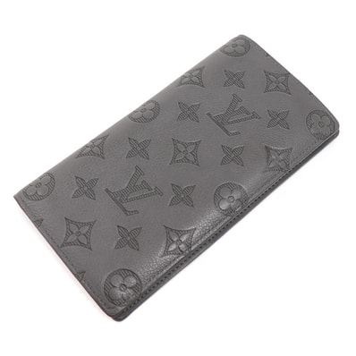 LOUIS VUITTON ルイ・ヴィトン ポルトフォイユ・ブラザ 長財布 モノグラムシャドウ グレー M81335 RFID メンズ【中古】