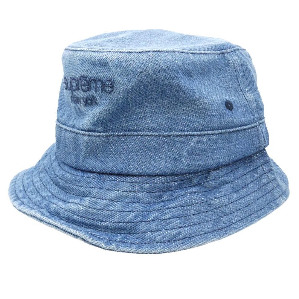 Supreme シュプリーム 24AW Classic Logo Crusher クラシック ロゴ クラッシャー バケットハット 帽子 インディゴブルー系 M/L【中古】