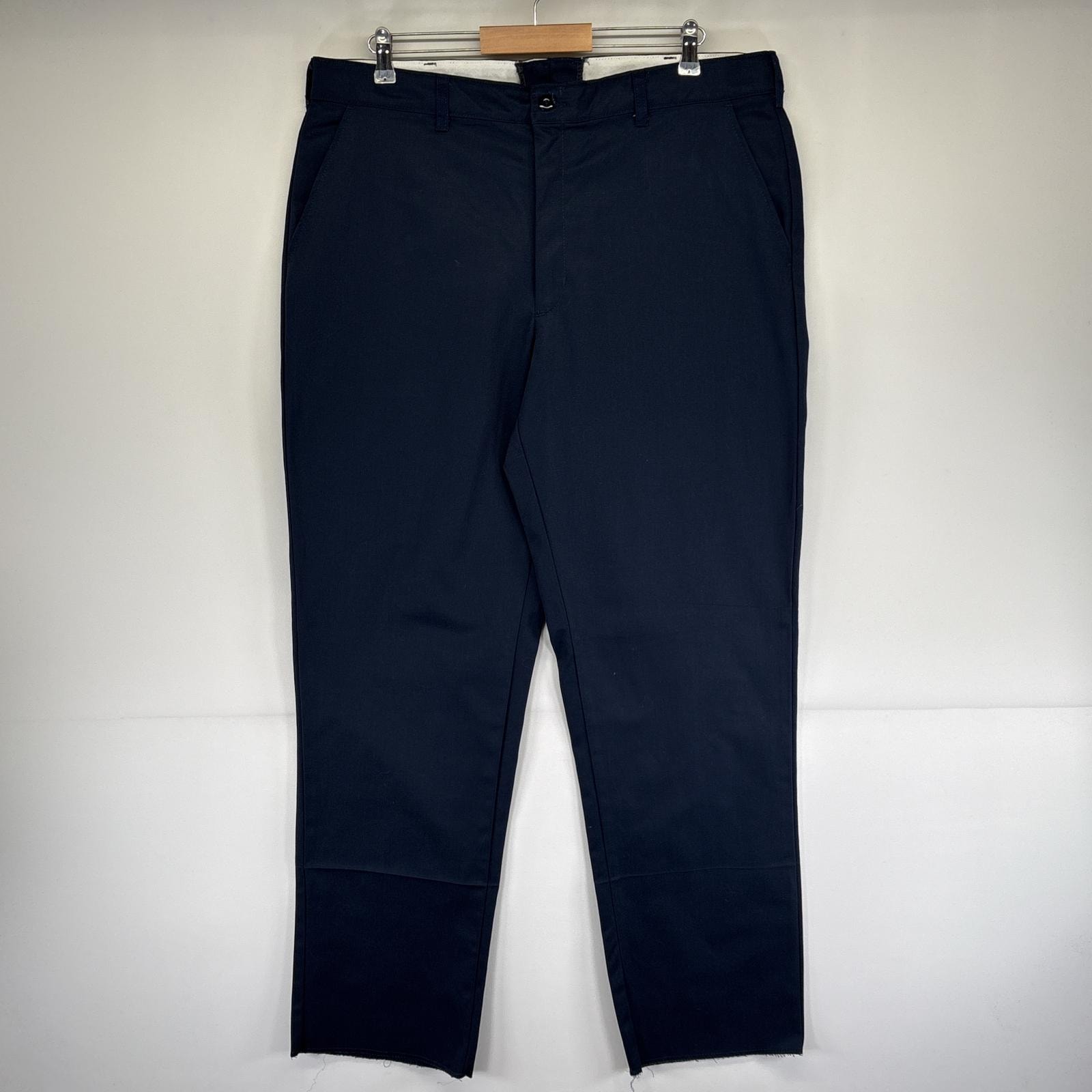 古着 レッドキャップ RED KAP ワークパンツ ロング丈 ストレート チノパン ワンポイントロゴ 長ズボン w40 L36  ネイビー メンズ