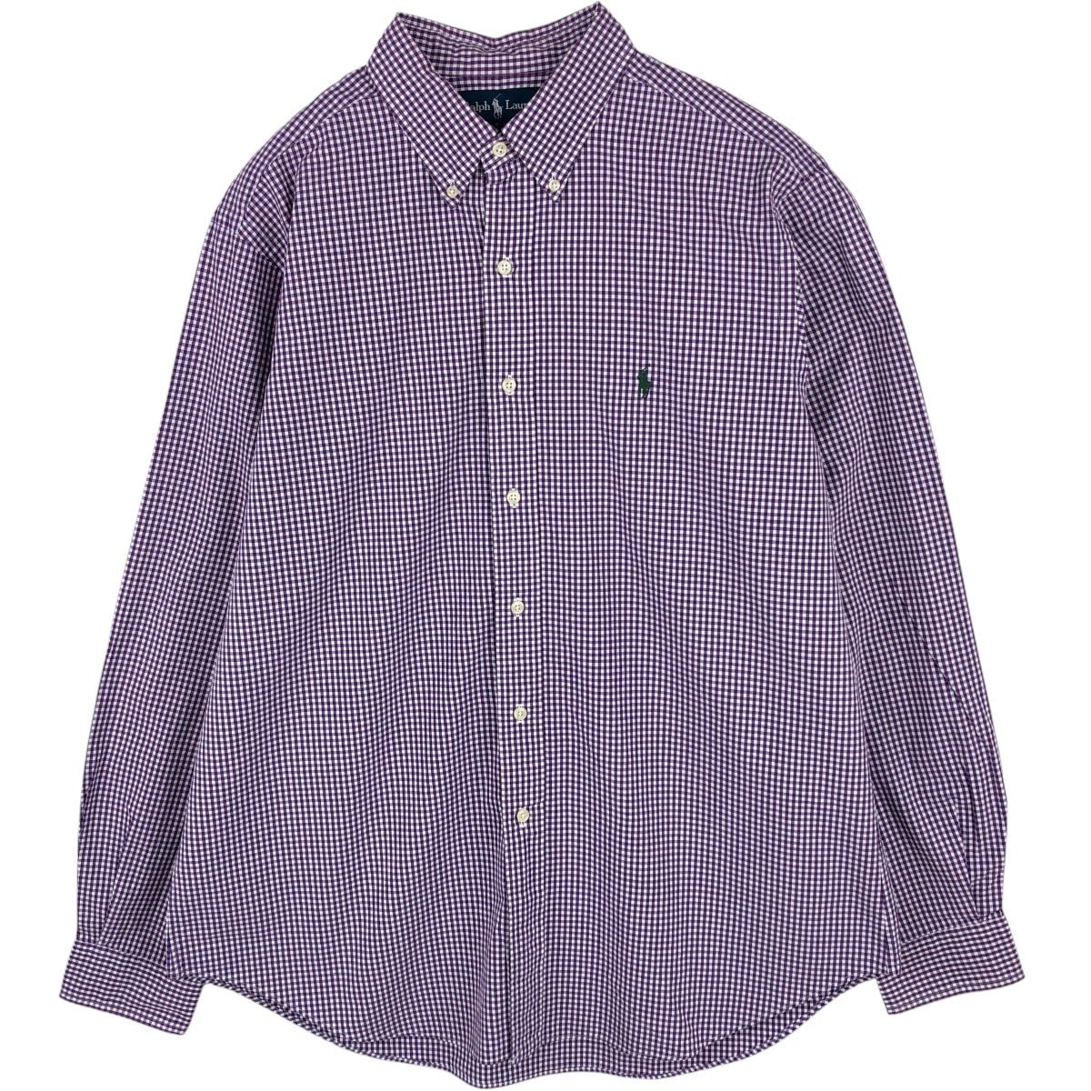 古着 ラルフローレン Ralph Lauren CLASSIC FIT ギンガムチェック 長袖 ボタンダウンチェックシャツ メンズL相当/eaa676527