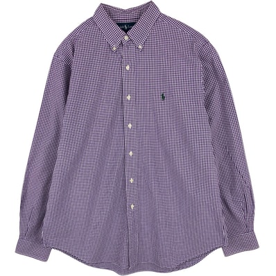 古着 ラルフローレン Ralph Lauren CLASSIC FIT ギンガムチェック 長袖 ボタンダウンチェックシャツ メンズL相当/eaa676527