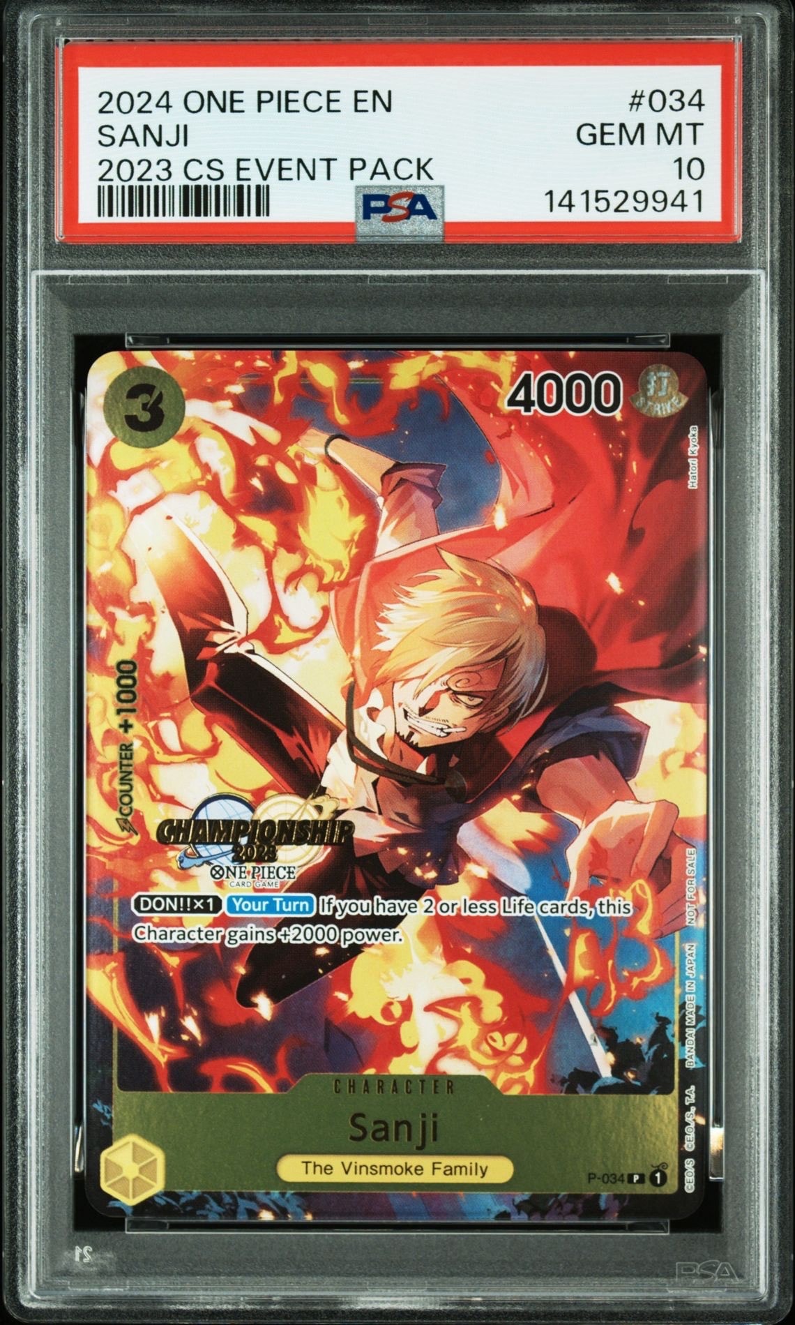 サンジ P [P-034]【英語版】(プロモーションカード「チャンピオンシップ 2023 イベントパック」)