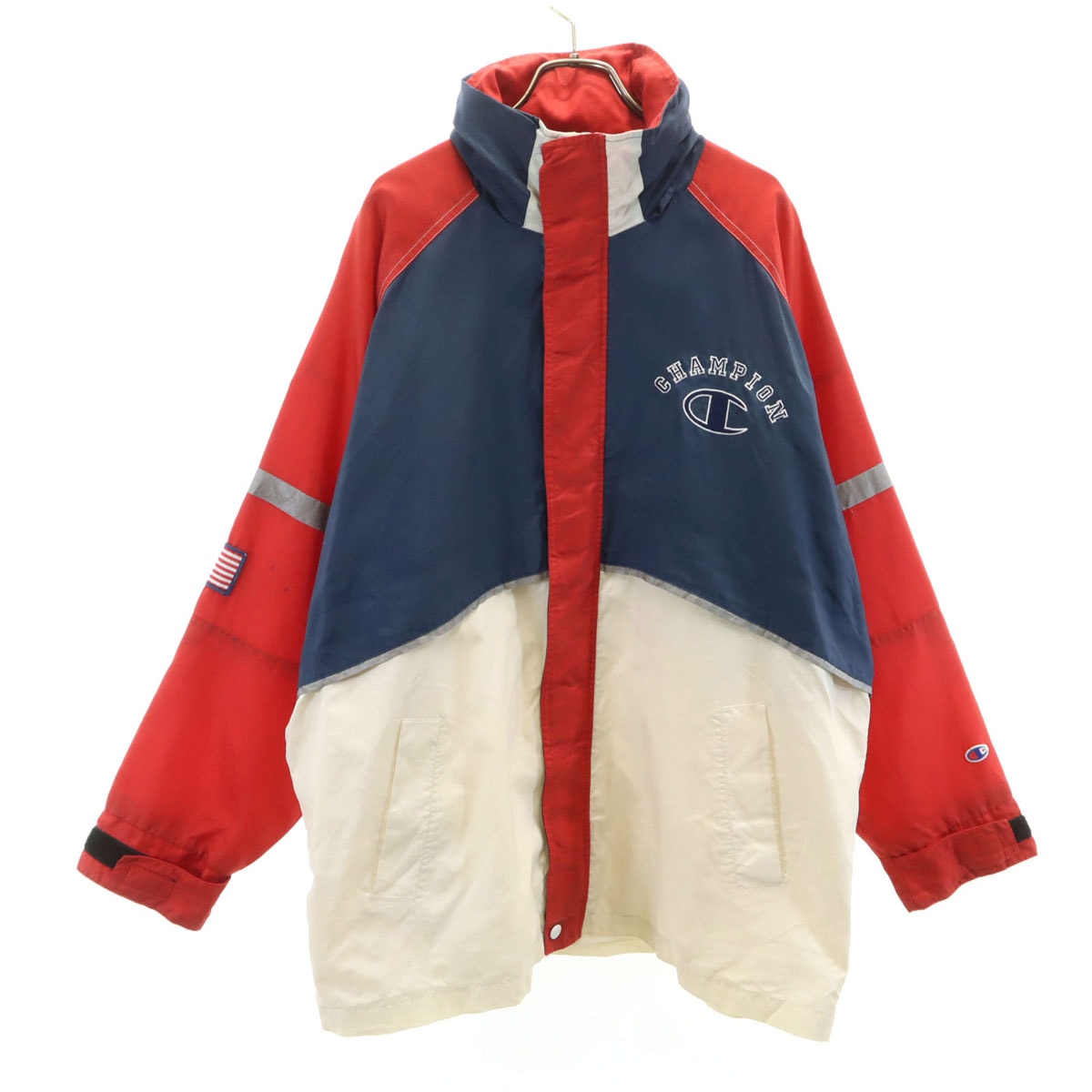 Champion チャンピオン 90s オールド ナイロンジャケット L ネイビー