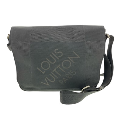 LOUIS VUITTON ルイ・ヴィトン プチ・メサジェ ショルダーバッグ M93618 キャンバス レザー ブラック ブラウン シルバー金具 メンズ【中古】