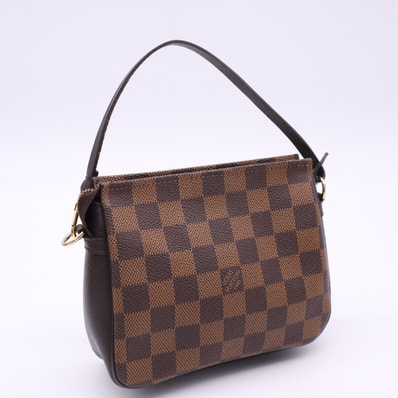 LOUIS VUITTON ルイ・ヴィトン ダミエ トゥルース メイクアップ N51982 ハンドバッグ ブラウン ベージュ コーティングキャンバス レザー レディース