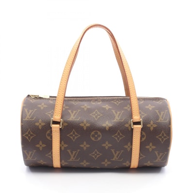 ルイ・ヴィトン LOUIS VUITTON パピヨン26 ハンドバッグ バッグ PVCコーティングキャンバス レザー モノグラム レディース ブラウン系 M51386 【中古】