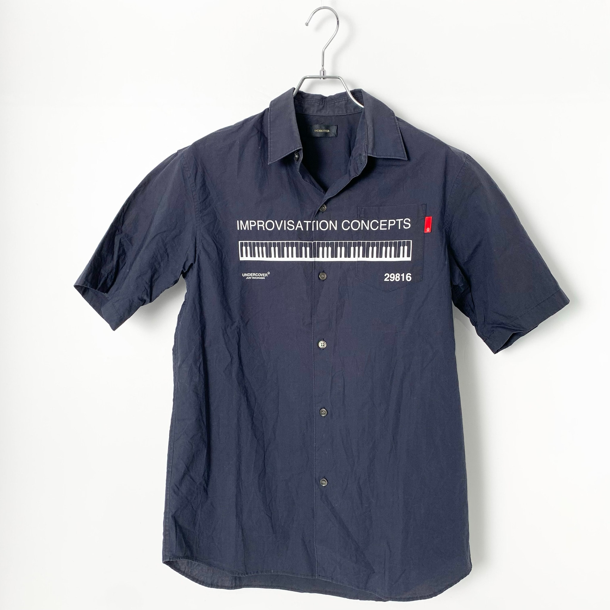 UNDERCOVER short sleeve shirt "Navy"