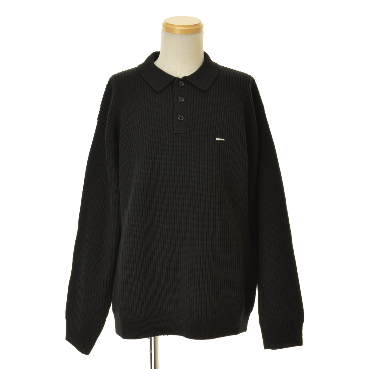 Supreme Small Box Polo Sweater "Black"
