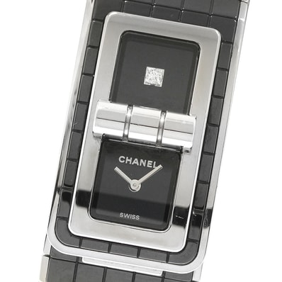 シャネル コード ココ 黒セラミック H5147 クォーツ メンズ 【中古】