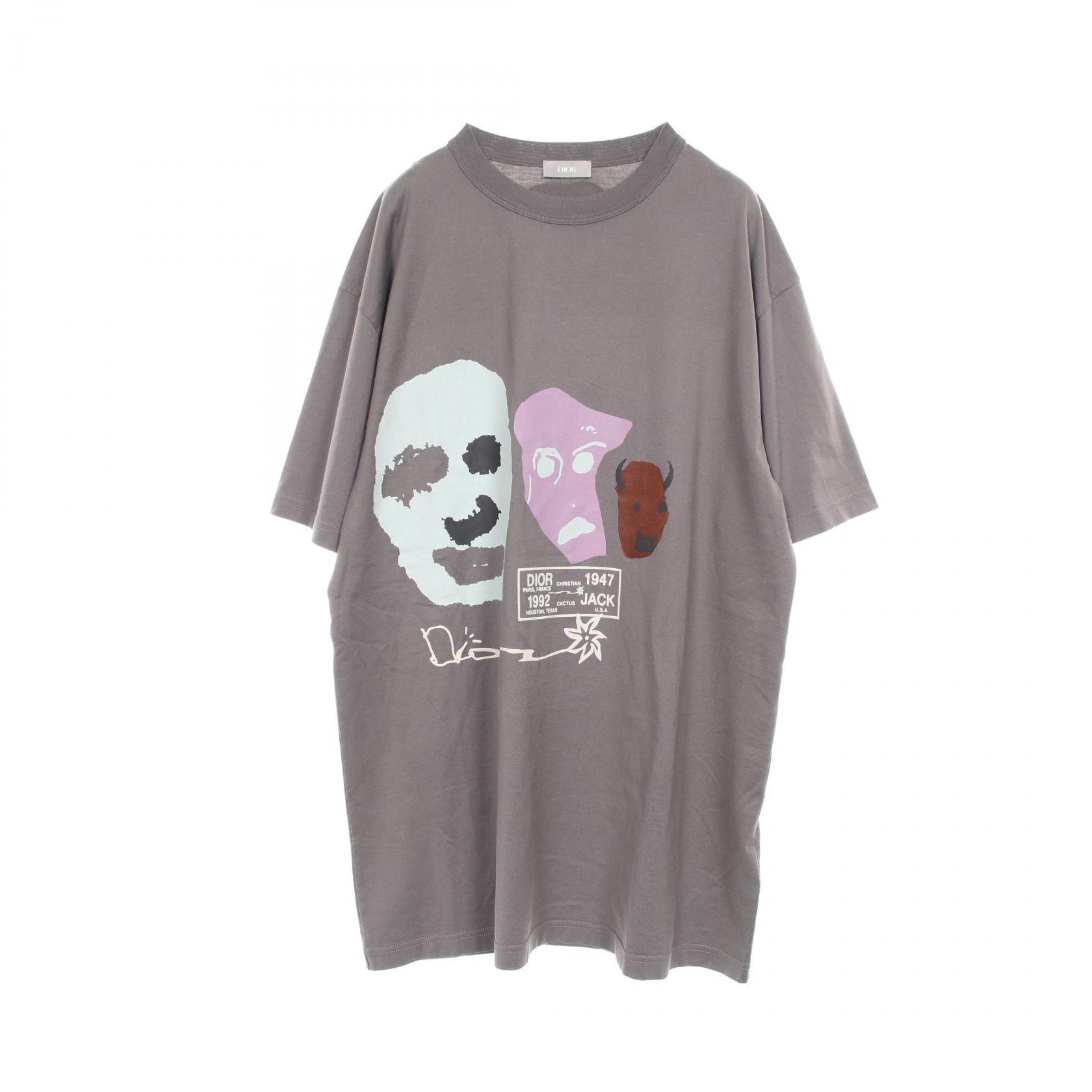 ディオール Dior DIOR × TRAVIS SCOTT カットソー 衣料品 トップス コットン メンズ ブラウン系 / マルチカラー 【中古】