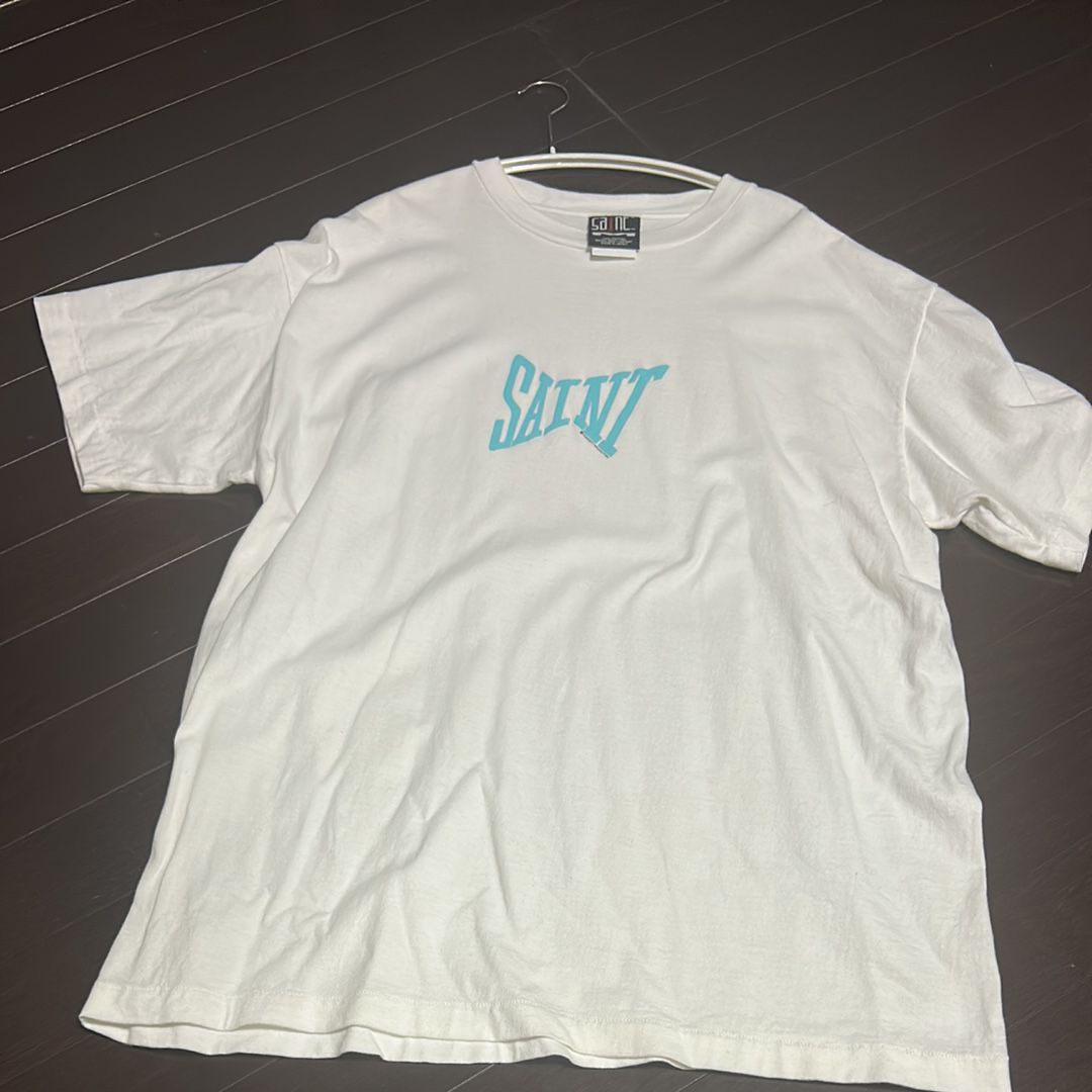 SAINT Mxxxxxx 24SS SS Tee / Ribon Saint "White/Blue"