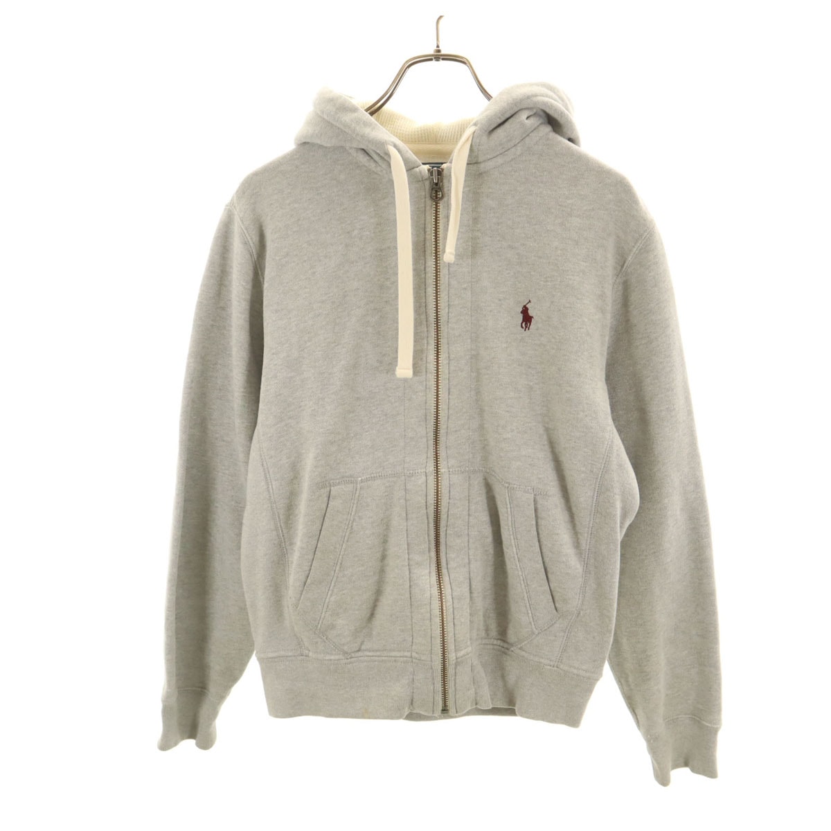 Polo by Ralph Lauren ポロバイラルフローレン 長袖 ジップパーカー S グレー 裏起毛
