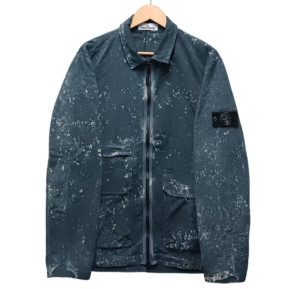 STONE ISLAND ストーンアイランド 761512122 OFF DYED OVERSHIRT JACKET ジップアップ シャツ ジャケット 56205