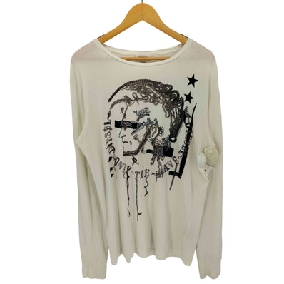 00s 旧タグ Y2K チェーン スター ブレイブマン Only the Brave プリント 長袖 Tシャツ【1143671791231】