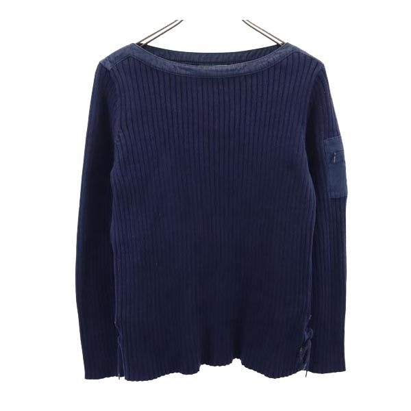 LAUREN RALPH LAUREN ローレンラルフローレン 長袖 コットン ニット M ネイビー系 セーター