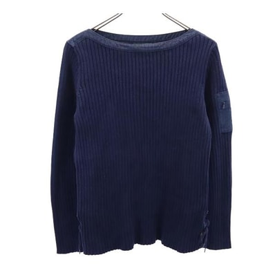 LAUREN RALPH LAUREN ローレンラルフローレン 長袖 コットン ニット M ネイビー系 セーター