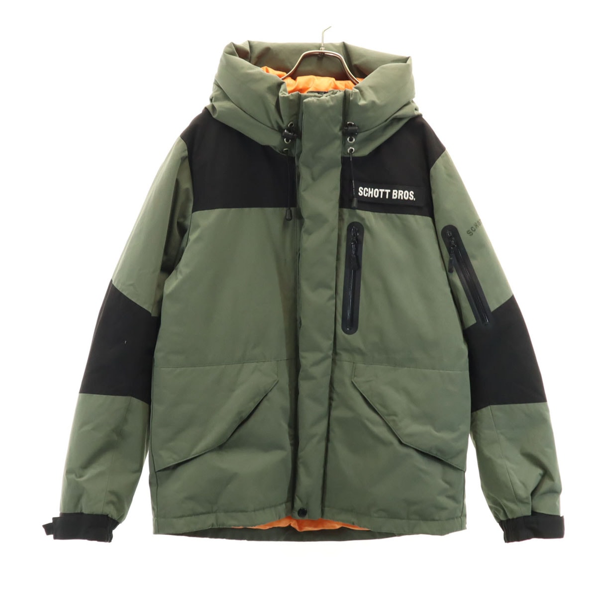 schott ショット ダウンジャケット M カーキ