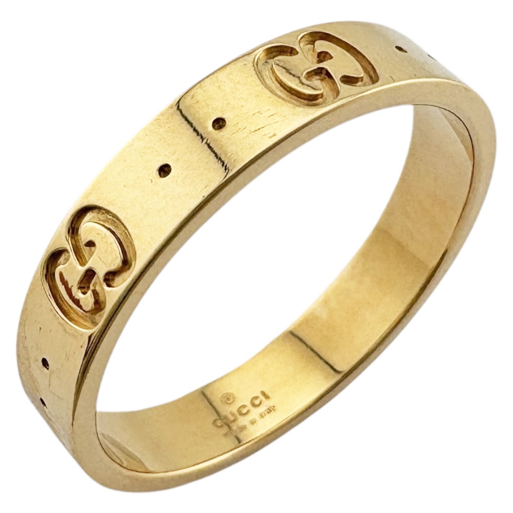 グッチ アイコン リング 指輪 18号 18金 K18イエローゴールド レディース GUCCI  中古