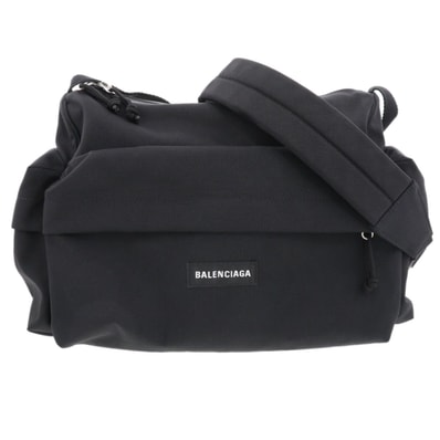 BALENCIAGA バレンシアガ エクスプローラー ウィークエンドS ショルダーバッグ 845595 PVC ブラック メンズ【中古】