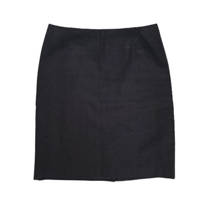 PRADA プラダ 台形スカート スリット入り スカート P1809U 44 コットン ブラック レディース【中古】