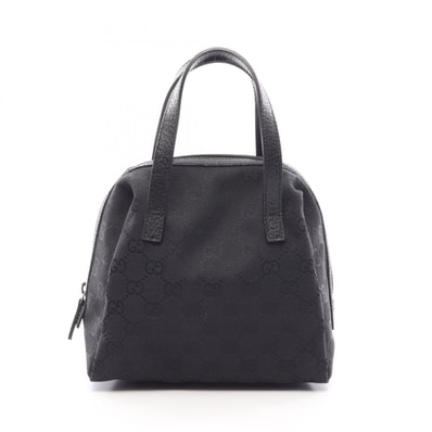 グッチ GUCCI GGキャンバス ハンドバッグ バッグ キャンバス レザー レディース ブラック系 124542 【中古】