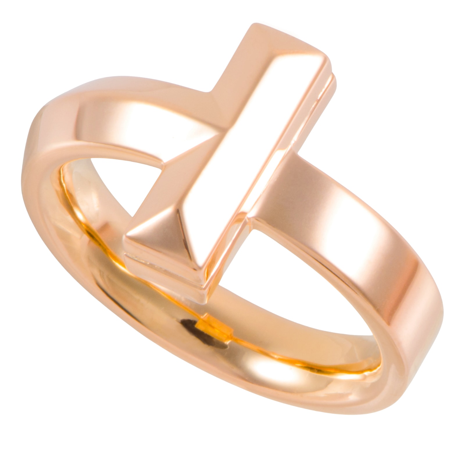 TIFFANY&Co. ティファニー ティファニーT Tワン リング 指輪 12号 K18RG ピンク ゴールド【中古】