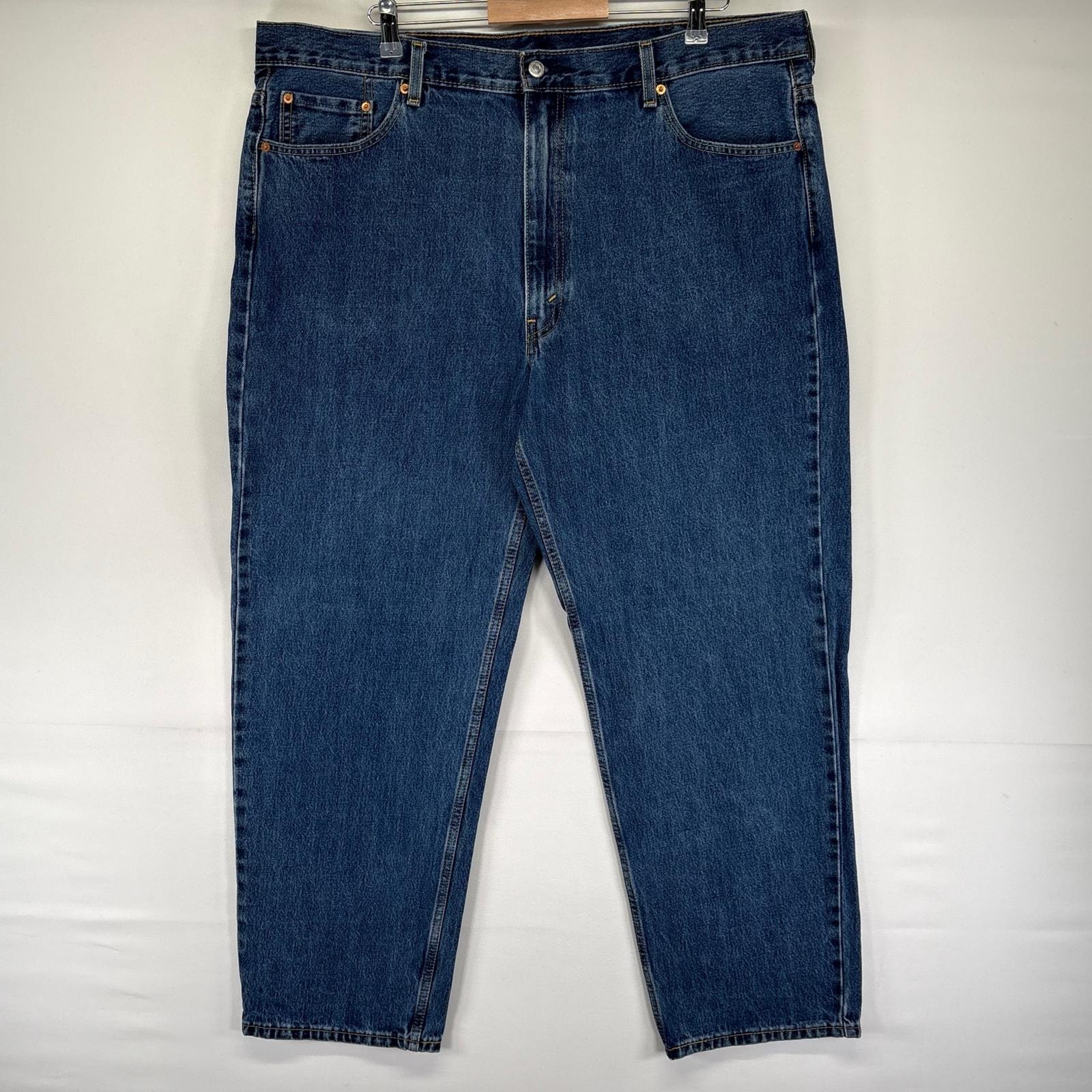 古着 リーバイス Levi's デニム パンツ 550 テーパード ジッパーフライ 大きいサイズ ワンポイントロゴ W44 L32  ブルー系 メンズ