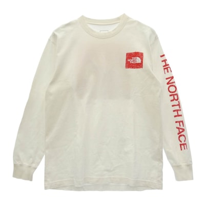 THE NORTH FACE ノースフェイス Tシャツ NT32231 L/S SLEEVE GRAPHIC T ロングスリーブ グラフィック 長袖 Tシャツ ホワイト系 M【中古】