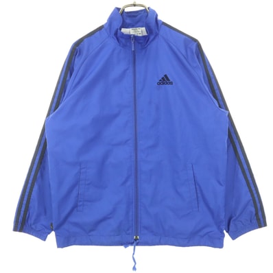 adidas アディダス ワンポイントロゴ 長袖 ジップジャケット 150cm ブルー