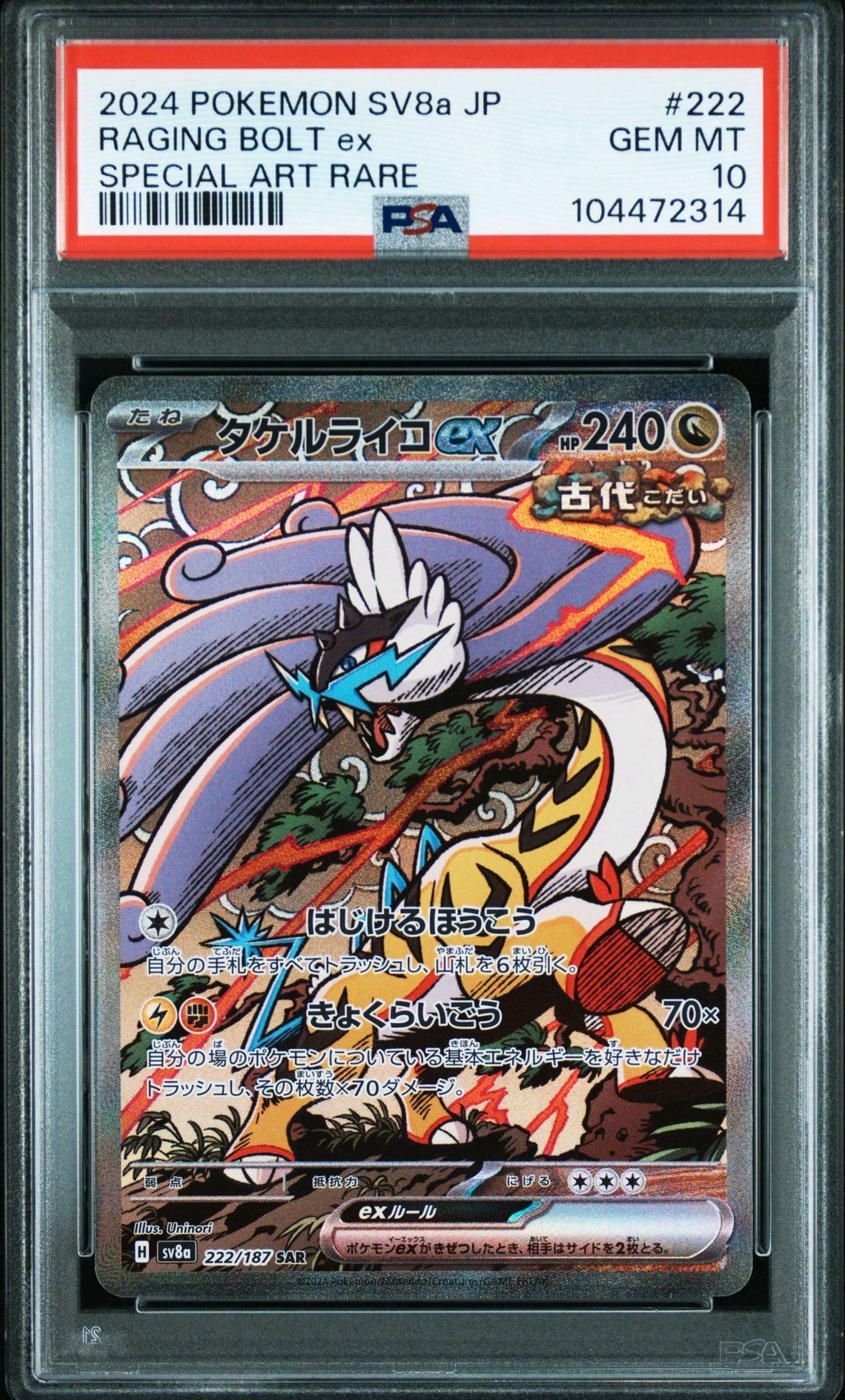 タケルライコex SAR [SV8a 222/187](ハイクラスパック「テラスタルフェスex」)