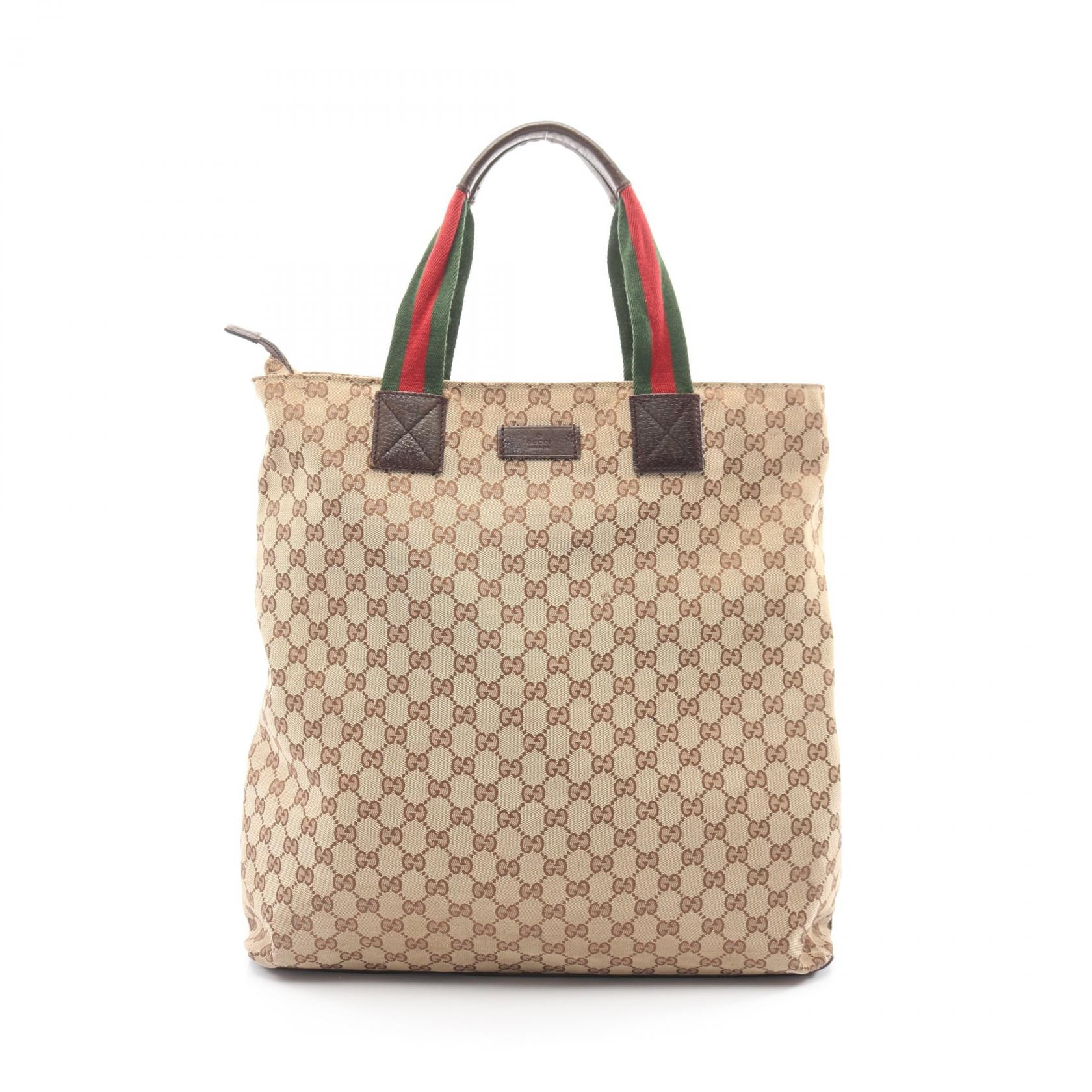 グッチ GUCCI GGキャンバス シェリーライン トートバッグ バッグ キャンバス レザー レディース ベージュ系 / マルチカラー 131233 【中古】